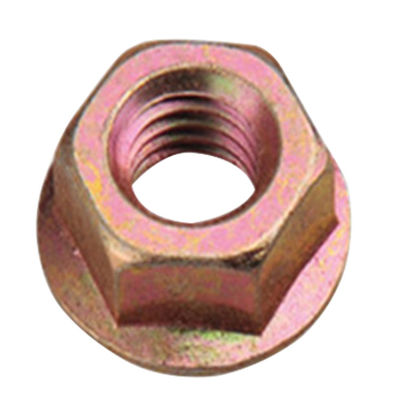 Finish polido 304 aço inoxidável Hexagonal Flange Nut com revestimento de zinco de cor