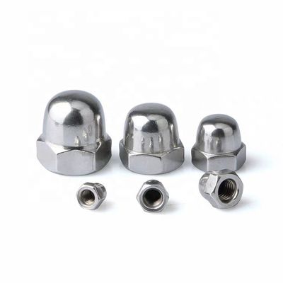 Nuts de tampa hexagomática com acabamento galvanizado de níquel com certificado ASTM DIN1587
