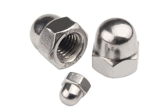Nuts de tampa hexagomática com acabamento galvanizado de níquel com certificado ASTM DIN1587