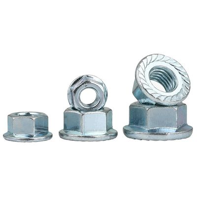 304 aço inoxidável Hexagon Spline Flange Nut DIN6923 Nylon Lock Building Essential