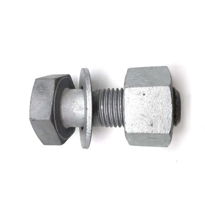 M16 HDG Hex Head Electric Bolt com Hex Nut e Washer Steel Grade 8.8/6.8 Black Oxide