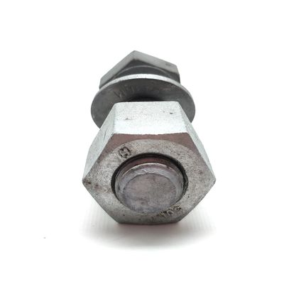 M16 HDG Hex Head Electric Bolt com Hex Nut e Washer Steel Grade 8.8/6.8 Black Oxide