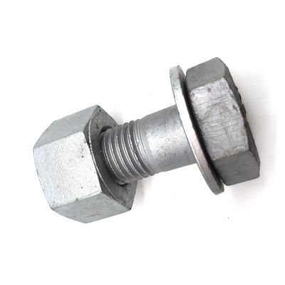 M16 HDG Hex Head Electric Bolt com Hex Nut e Washer Steel Grade 8.8/6.8 Black Oxide