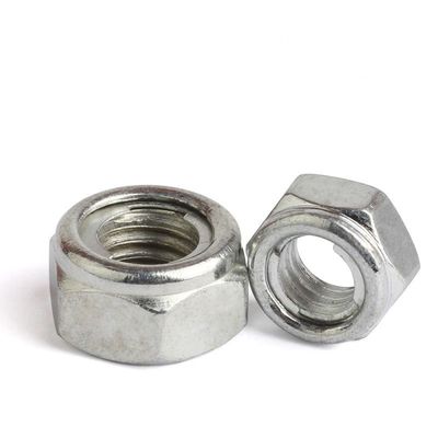 Nozes Inserto metálico DIN980 M8 M10 M12 M16 aço inoxidável Hex Lock Nut ASTM parafusos e nozes