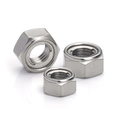 Nozes Inserto metálico DIN980 M8 M10 M12 M16 aço inoxidável Hex Lock Nut ASTM parafusos e nozes