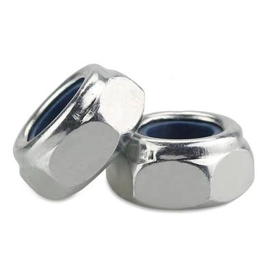 Nozes Inserto metálico DIN980 M8 M10 M12 M16 aço inoxidável Hex Lock Nut ASTM parafusos e nozes