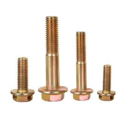 12.9 Classe amarelo revestido de zinco DIN6921 Hex Head Flange Bolto M10 M12 M6 para edifícios
