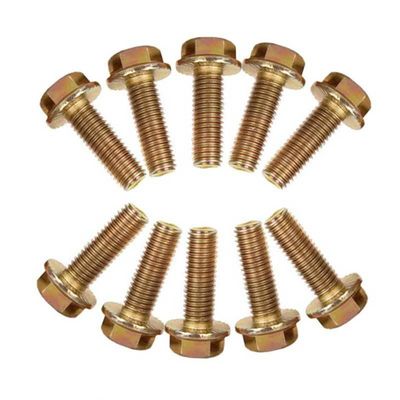 12.9 Classe amarelo revestido de zinco DIN6921 Hex Head Flange Bolto M10 M12 M6 para edifícios