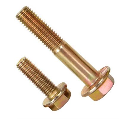 12.9 Classe amarelo revestido de zinco DIN6921 Hex Head Flange Bolto M10 M12 M6 para edifícios