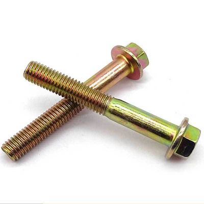 12.9 Classe amarelo revestido de zinco DIN6921 Hex Head Flange Bolto M10 M12 M6 para edifícios