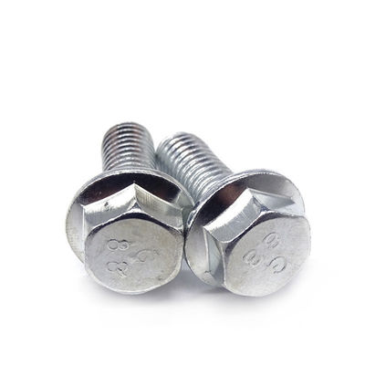 Carbono/aço inoxidável M6 M8 M25 revestimento de zinco Din6921 parafuso hexagonal com flange e porca