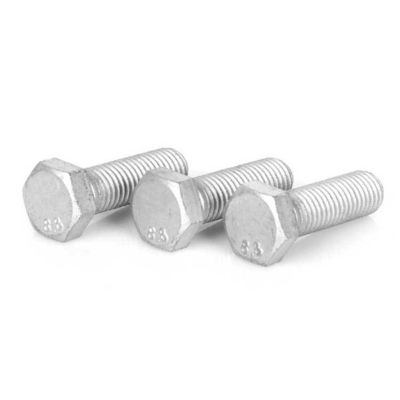 Alta resistência HDG galvanizado a quente DIN933 DIN931 Hexagon Head Bolts para aço