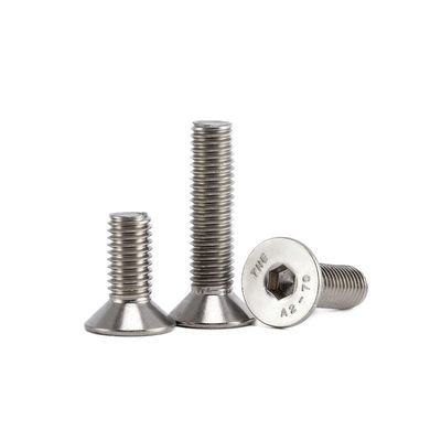 DIN ANSI de aço inoxidável A2 70 A4 80 CSK cabeça plana Hex Socket parafuso parafuso