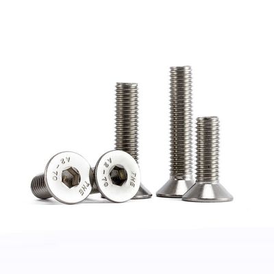 DIN ANSI de aço inoxidável A2 70 A4 80 CSK cabeça plana Hex Socket parafuso parafuso