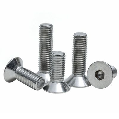 DIN ANSI de aço inoxidável A2 70 A4 80 CSK cabeça plana Hex Socket parafuso parafuso