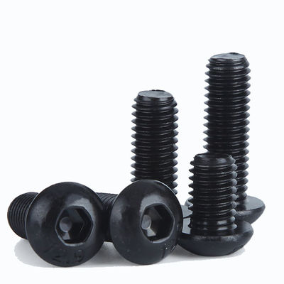ISO7380 Hex Socket Button Head Security Cap Screw Bolt com óxido negro zincado preto