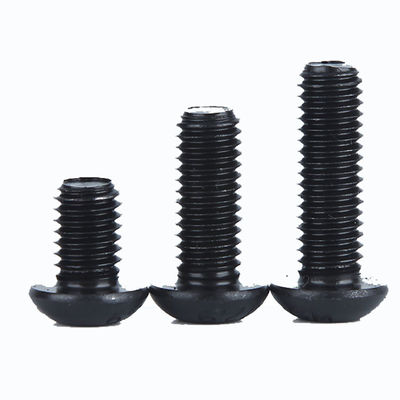ISO7380 Hex Socket Button Head Security Cap Screw Bolt com óxido negro zincado preto