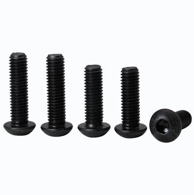 ISO7380 Hex Socket Button Head Security Cap Screw Bolt com óxido negro zincado preto