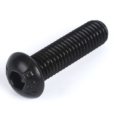 ISO7380 Hex Socket Button Head Security Cap Screw Bolt com óxido negro zincado preto