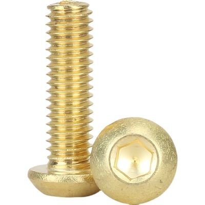 M5-M100 Brass de cobre ISO7380 Hex Socket Button Head Security Cap Screw Bolt para Industrial