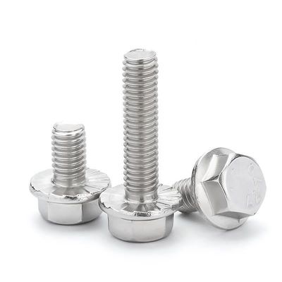 M5-M100 Parafuso de flange mecânico com hexágono exterior galvanizado e superfície antiderrapagem