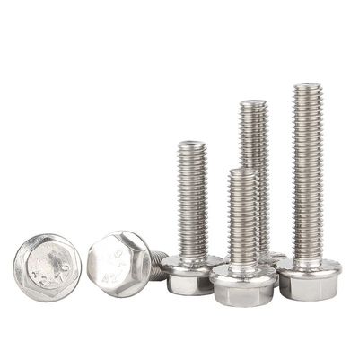 M5-M100 Parafuso de flange mecânico com hexágono exterior galvanizado e superfície antiderrapagem