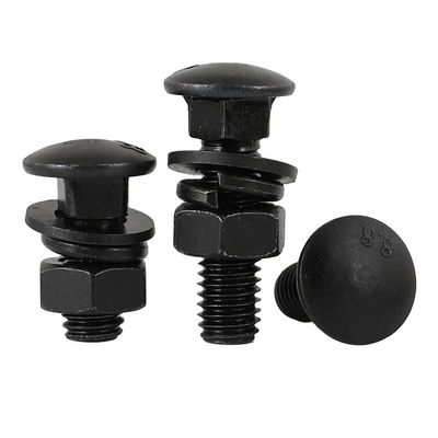 304 aço inoxidável cabeça de carroço semi-redonda parafusos M6-M16 DIN603 grau 8.8 Galvanizado