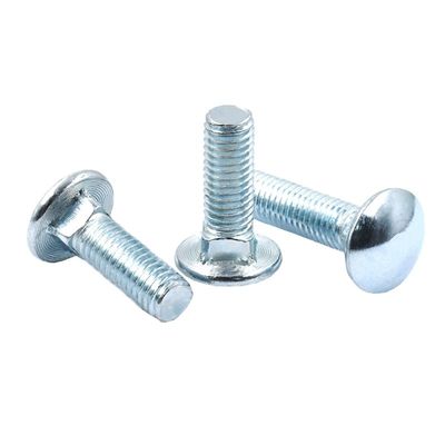 304 aço inoxidável cabeça de carroço semi-redonda parafusos M6-M16 DIN603 grau 8.8 Galvanizado