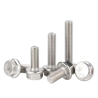 Bolinhas de flange escurecida de grau industrial DIN6921 com dentadura completa e cabeça hexagonal