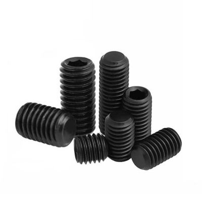 Parafusos de tomada hexadecimal de extremo côncavo fixos DIN913 grau 12.9 304 acabamento simples de aço inoxidável
