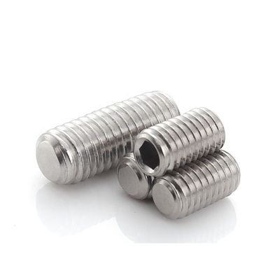 Parafusos de tomada hexadecimal de extremo côncavo fixos DIN913 grau 12.9 304 acabamento simples de aço inoxidável