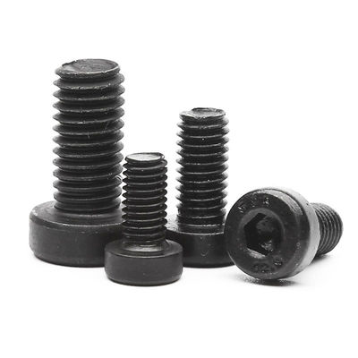 Ferramenta de encosto hexagonal de aço carbono Din912 12,9 grau com cabeça de copo de escurecimento por oxidação
