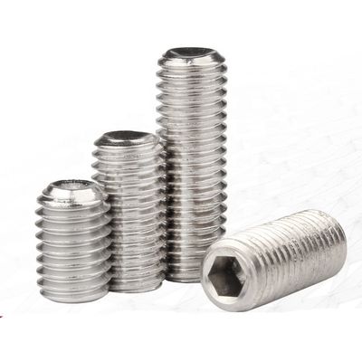 Precision Parts Non-standard Grade 12.9 Concave End Hexagonal Tight Set Screw DIN914 Parafuso de máquina sem cabeça