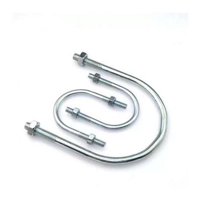Mecânico 304 de aço inoxidável U-bolt DIN3570 Horseback Pipe Clamp Embedded U-Clamp