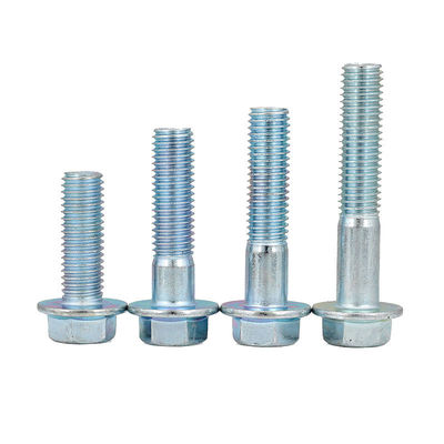 Parafusos de flange de cabeça hexagonal externa galvanizados de aço carbono de alta resistência DIN6921 grau 8.8