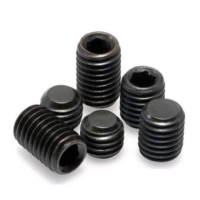 Finitura de óxido negro de alta resistência parafusos hexagonais parafusos com extremo côncavo parafusos sem cabeça
